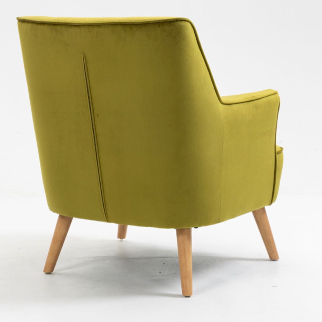 Tara Pistachio Accent Chair Back Angle