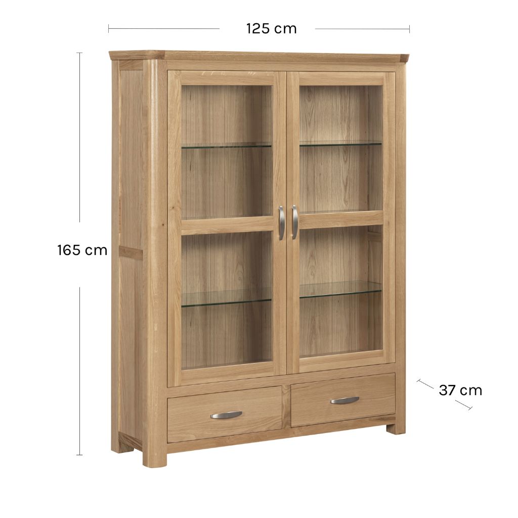 exact measurements of the treviso low display cabinet