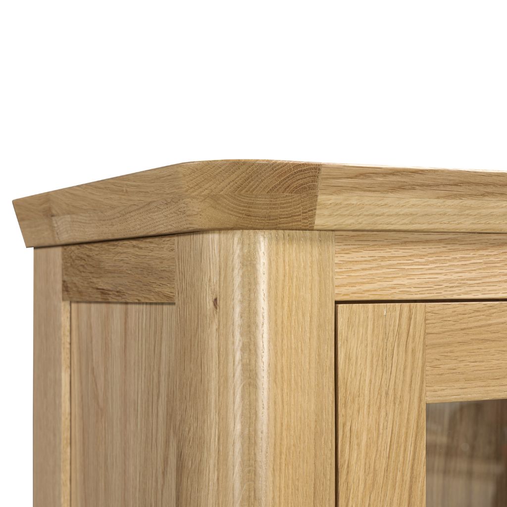 Close up showing the sleek curved edges giving it that contemporary feel.
