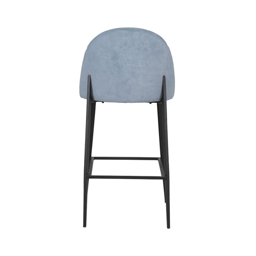 Valent Blue Fabric Bar Stool Back