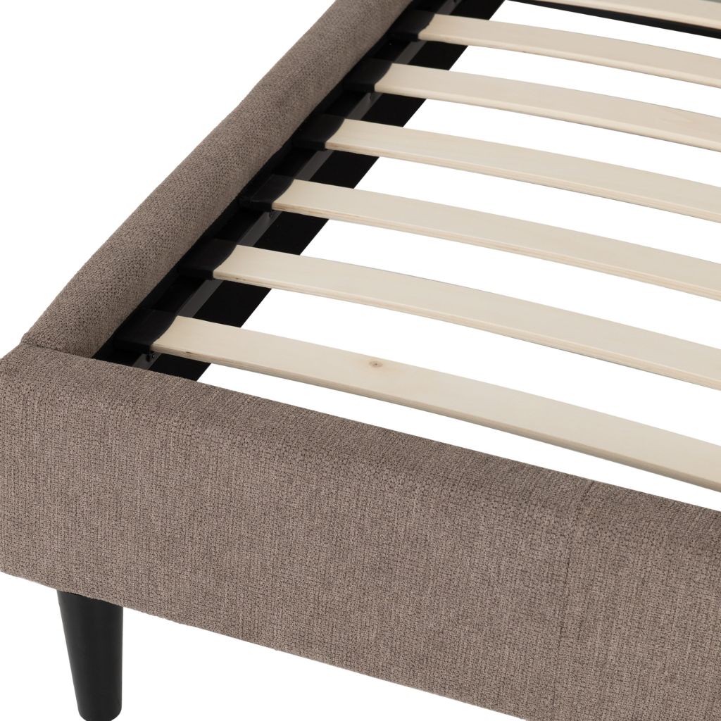 Verona Brown Fabric Bedframe Edge
