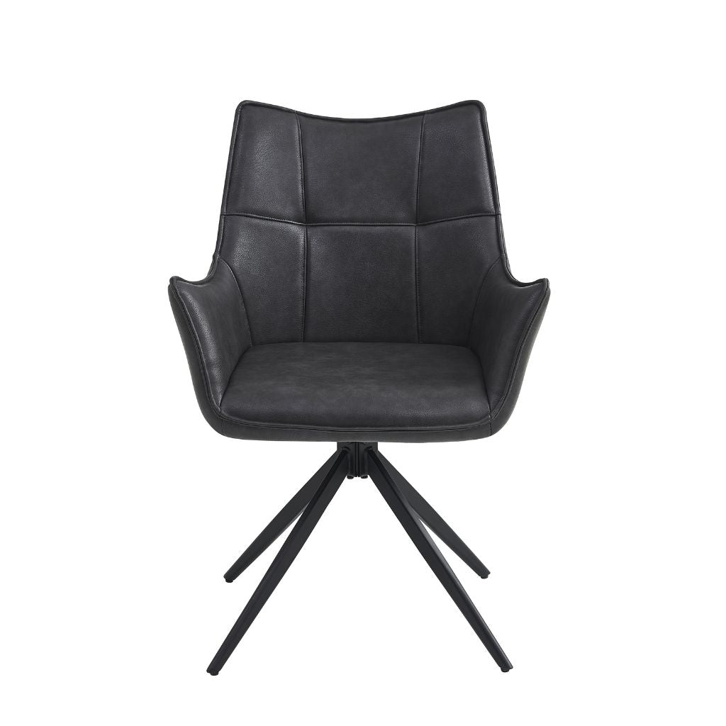 Viti Charcoal Dining Chair Front