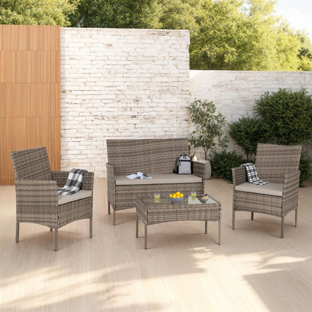 Willow 4 Piece Rattan Garden Set