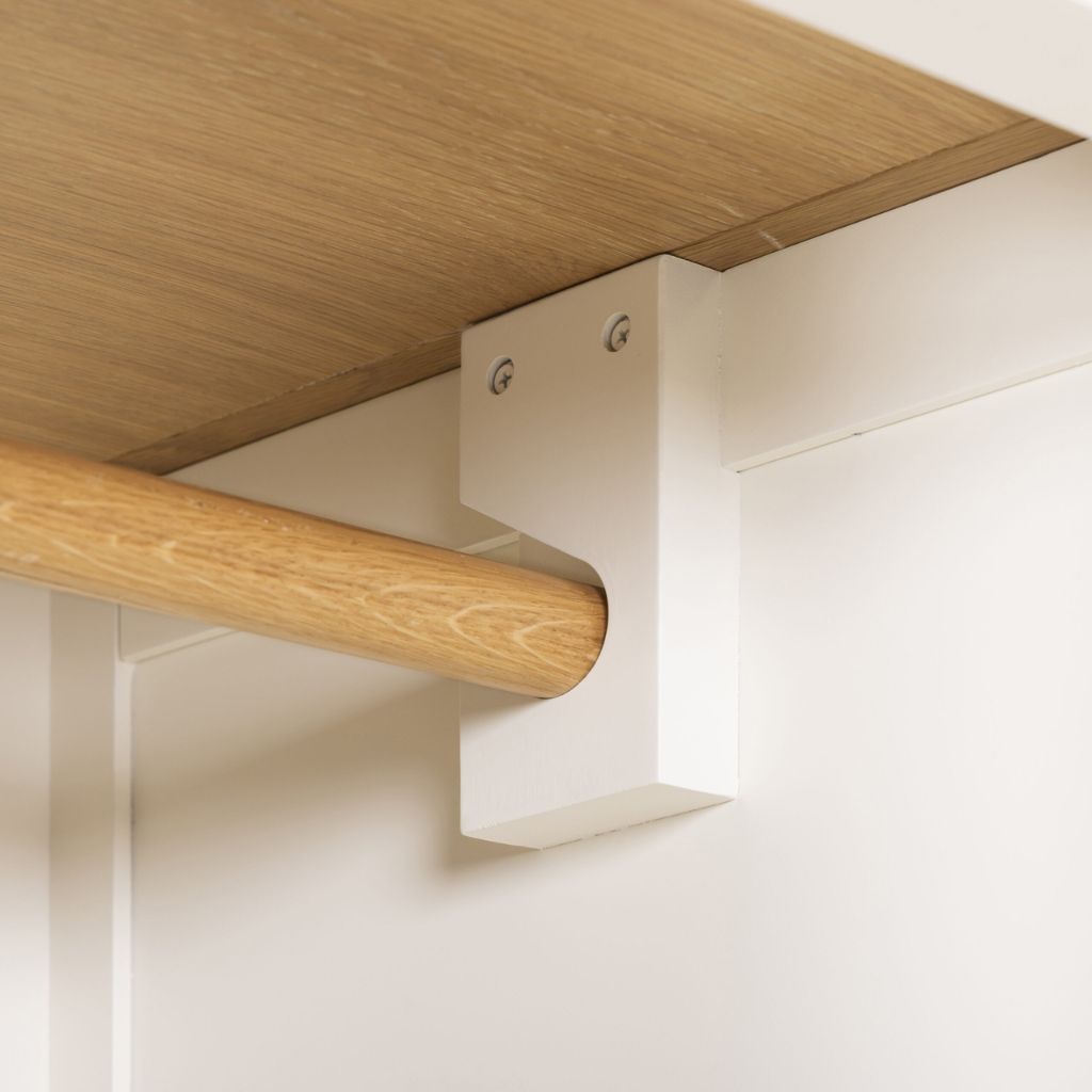 Ivory wardrobe with hanging rail