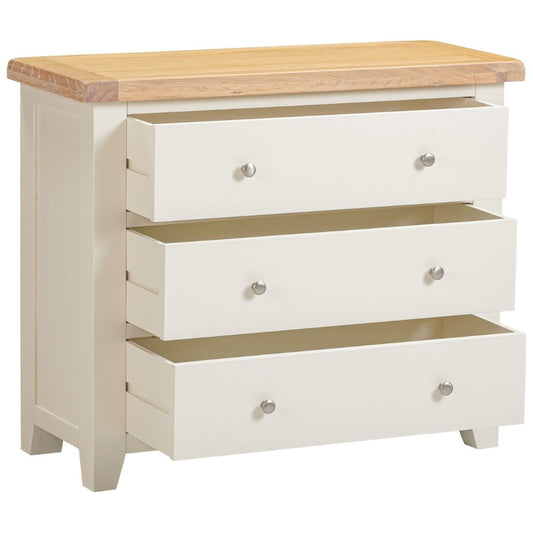 Windsor Ivory 3 Drawer Chest Drawer Open