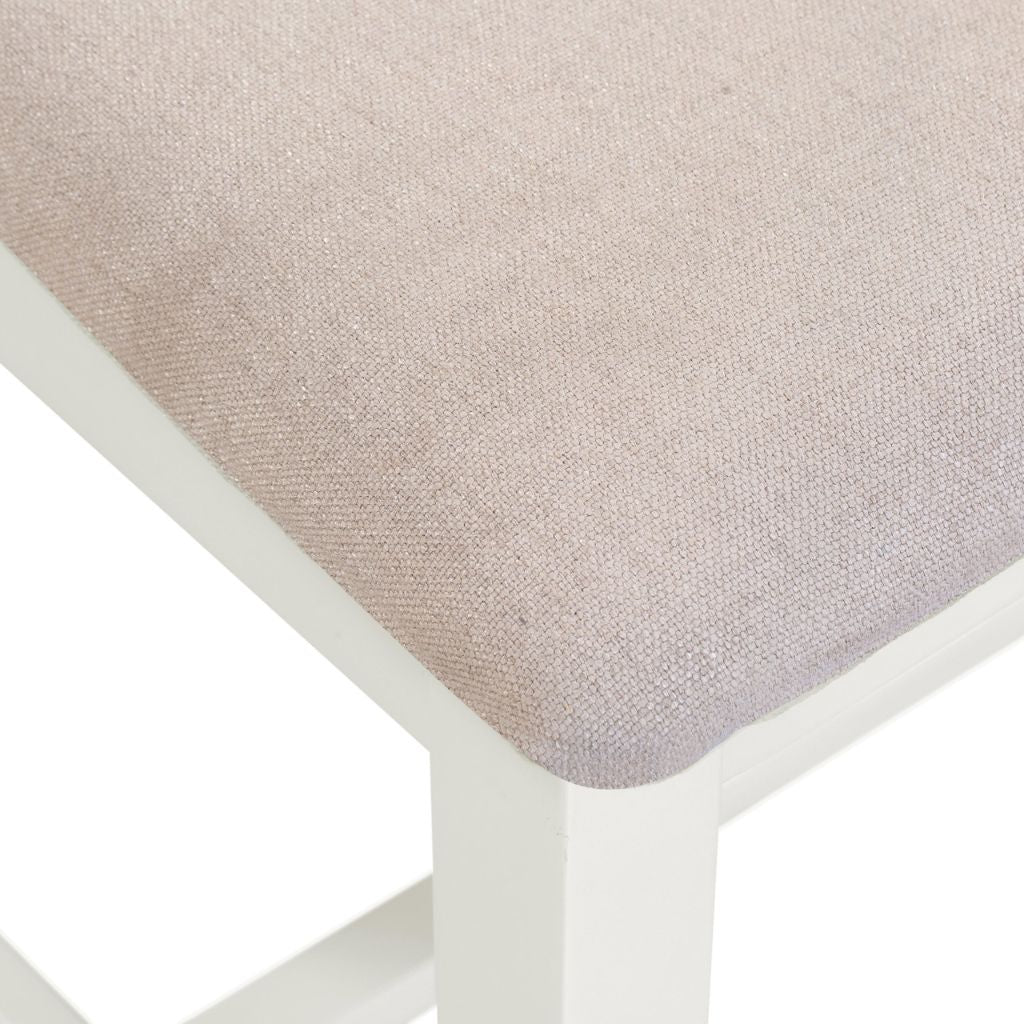 Pair of Windsor Ivory Cross Back Dining Chairs Seat