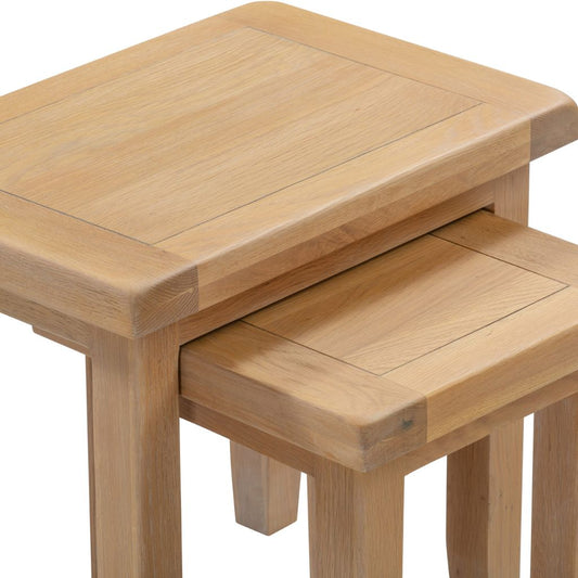 Windsor Natural Oak Nest of 2 Tables Top