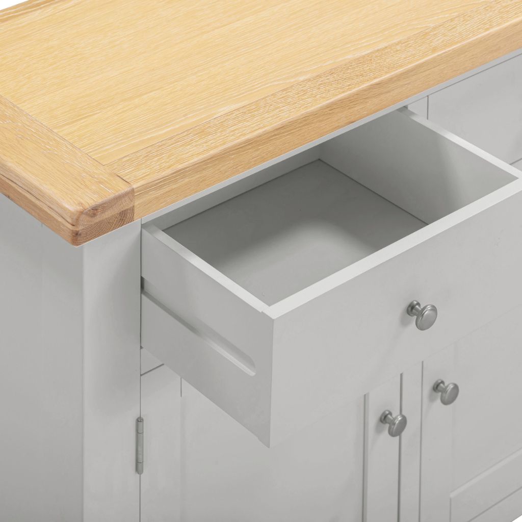 Windsor Pebble Grey 2 Door 2 Drawer Sideboard Drawer
