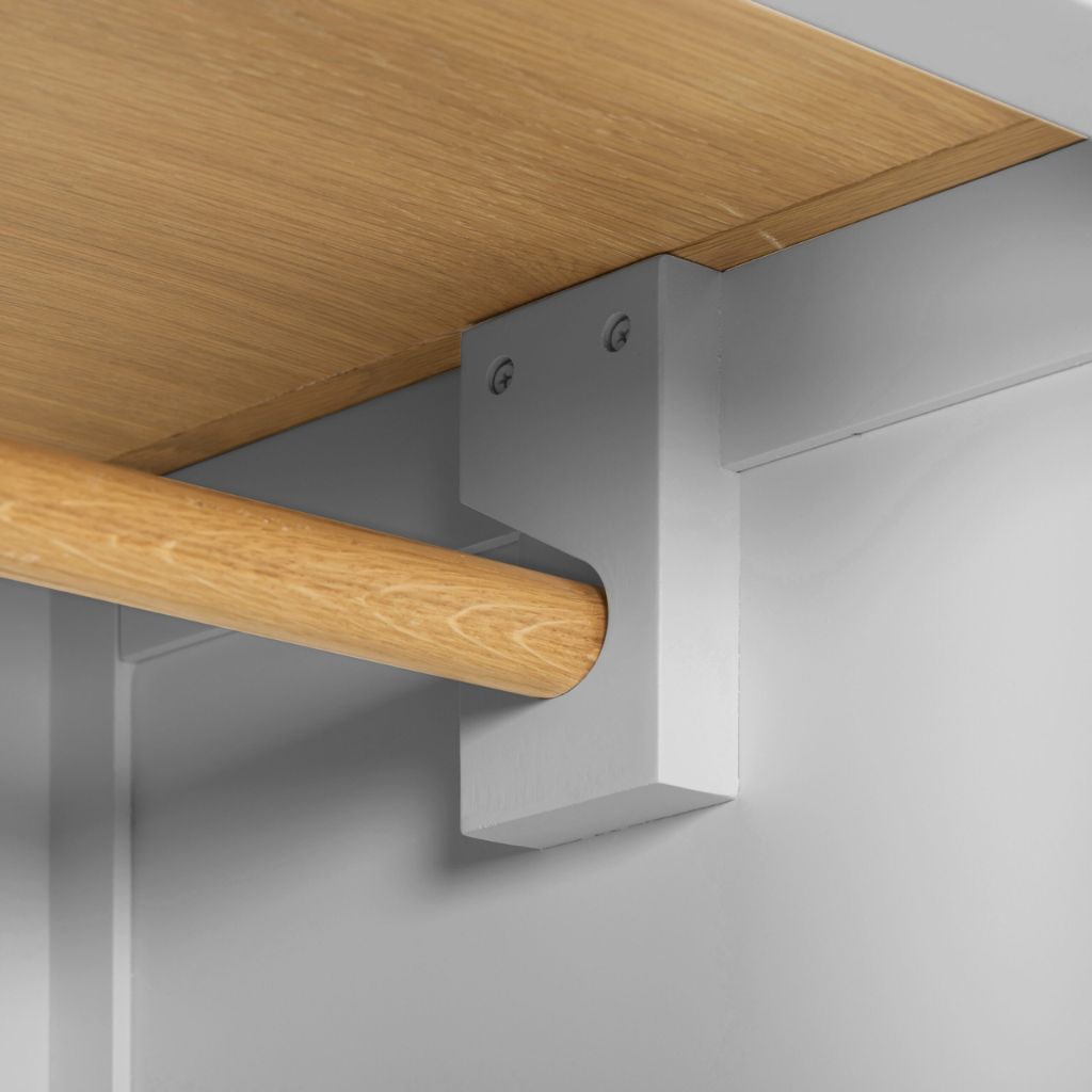 inside of wooden wardrobe