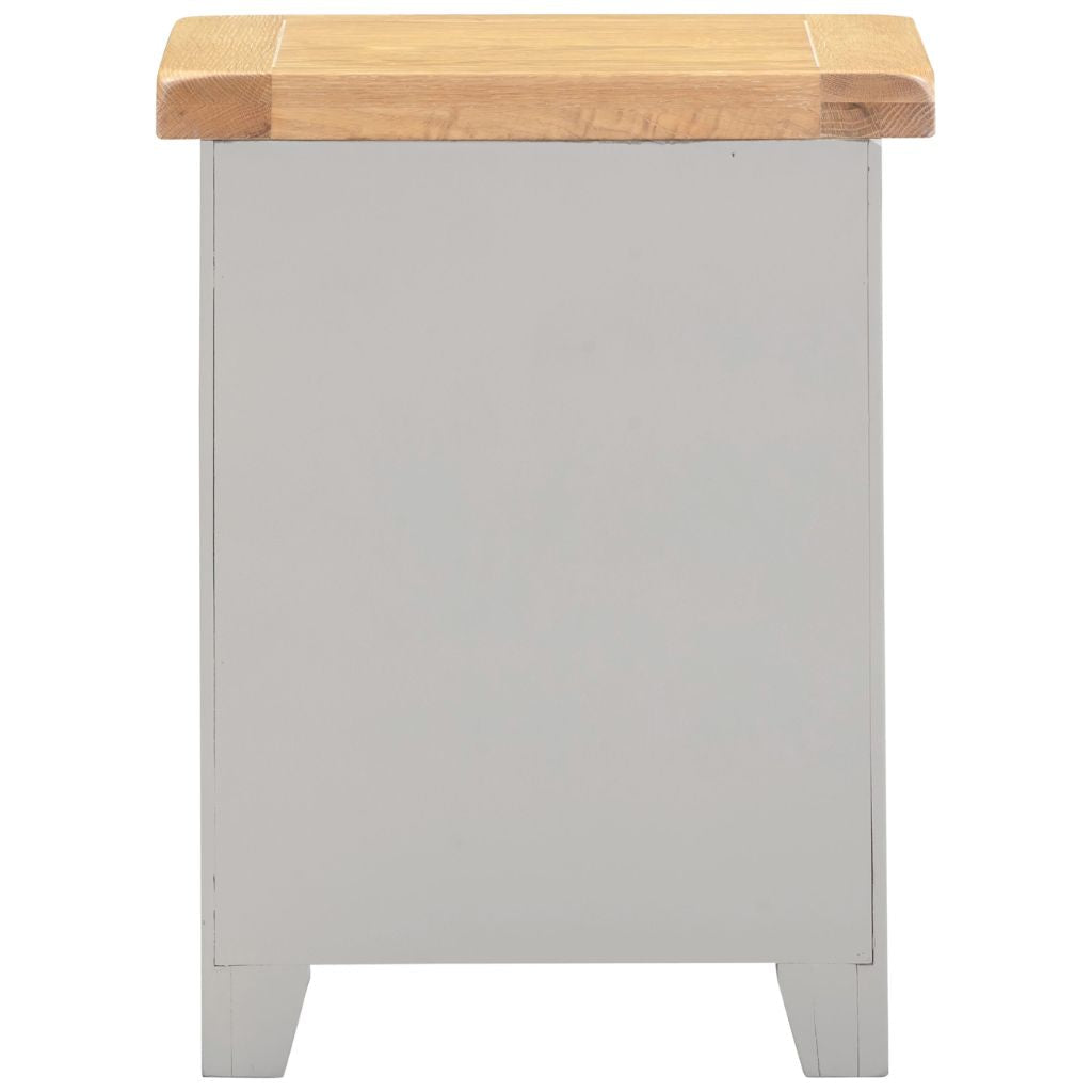 Windsor Pebble Grey 3 Drawer Bedside Back
