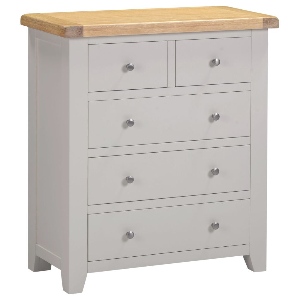 Windsor Pebble Grey 3+2 Drawer Chest