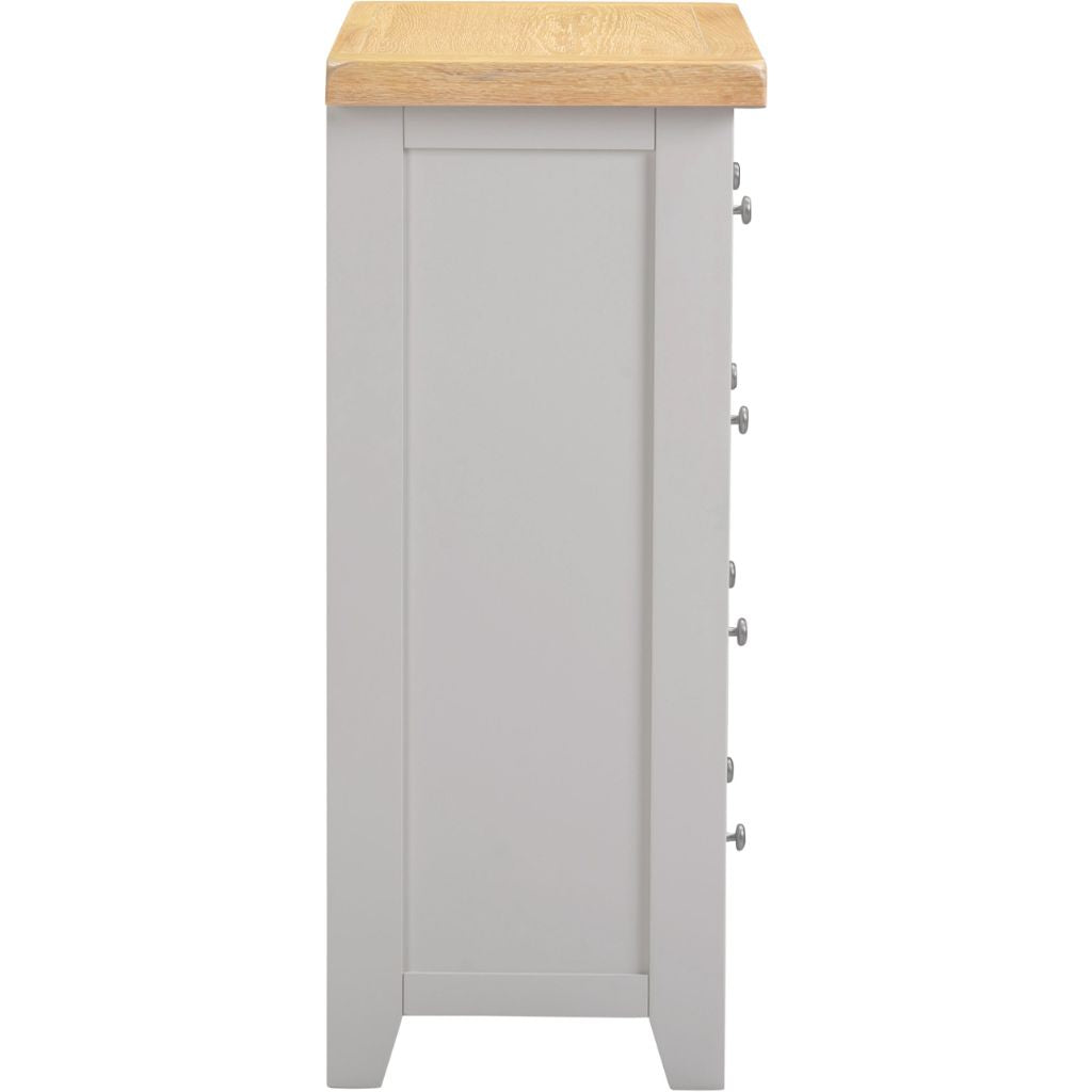 Windsor Pebble Grey 3+2 Drawer Chest Side
