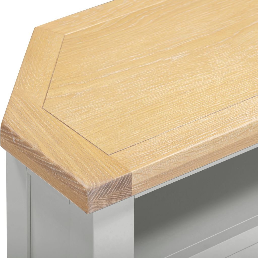 Windsor Pebble Grey Corner TV Unit Top