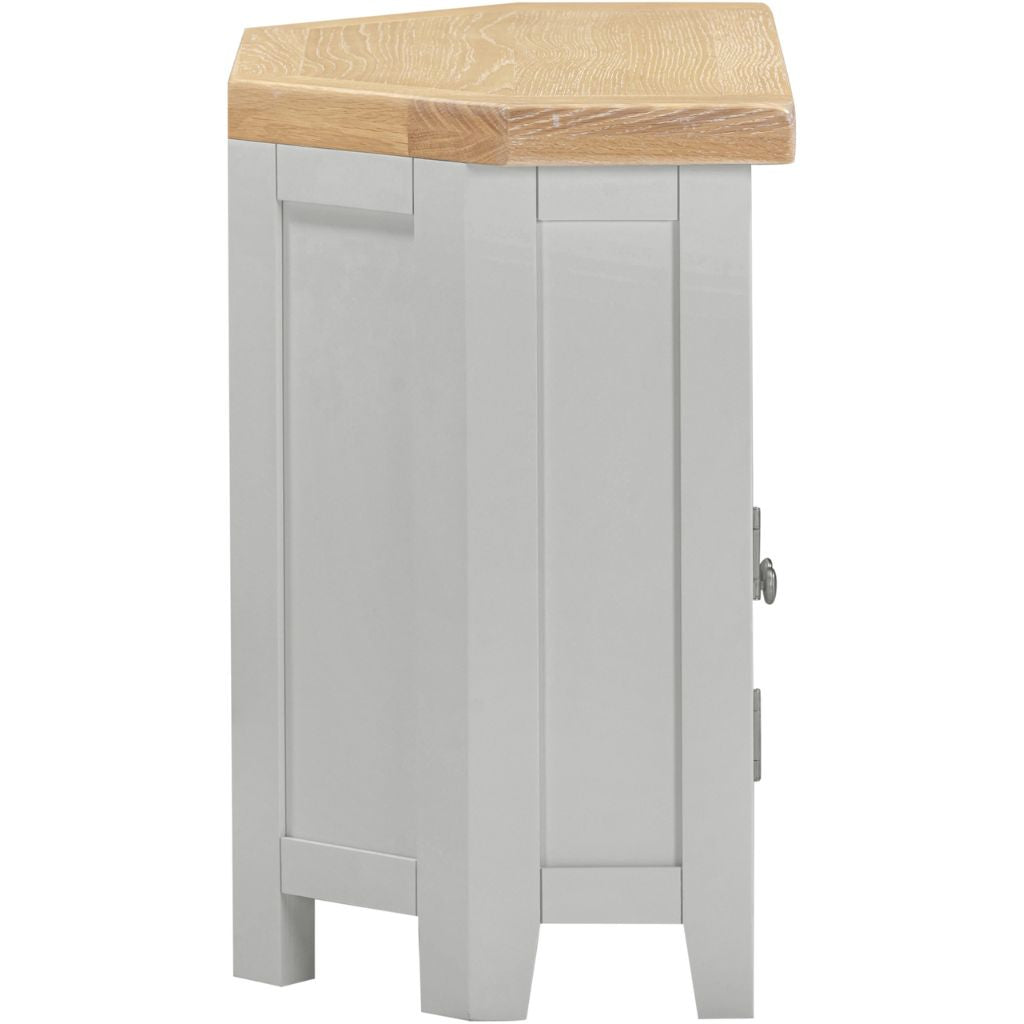 Windsor Pebble Grey Corner TV Unit Side