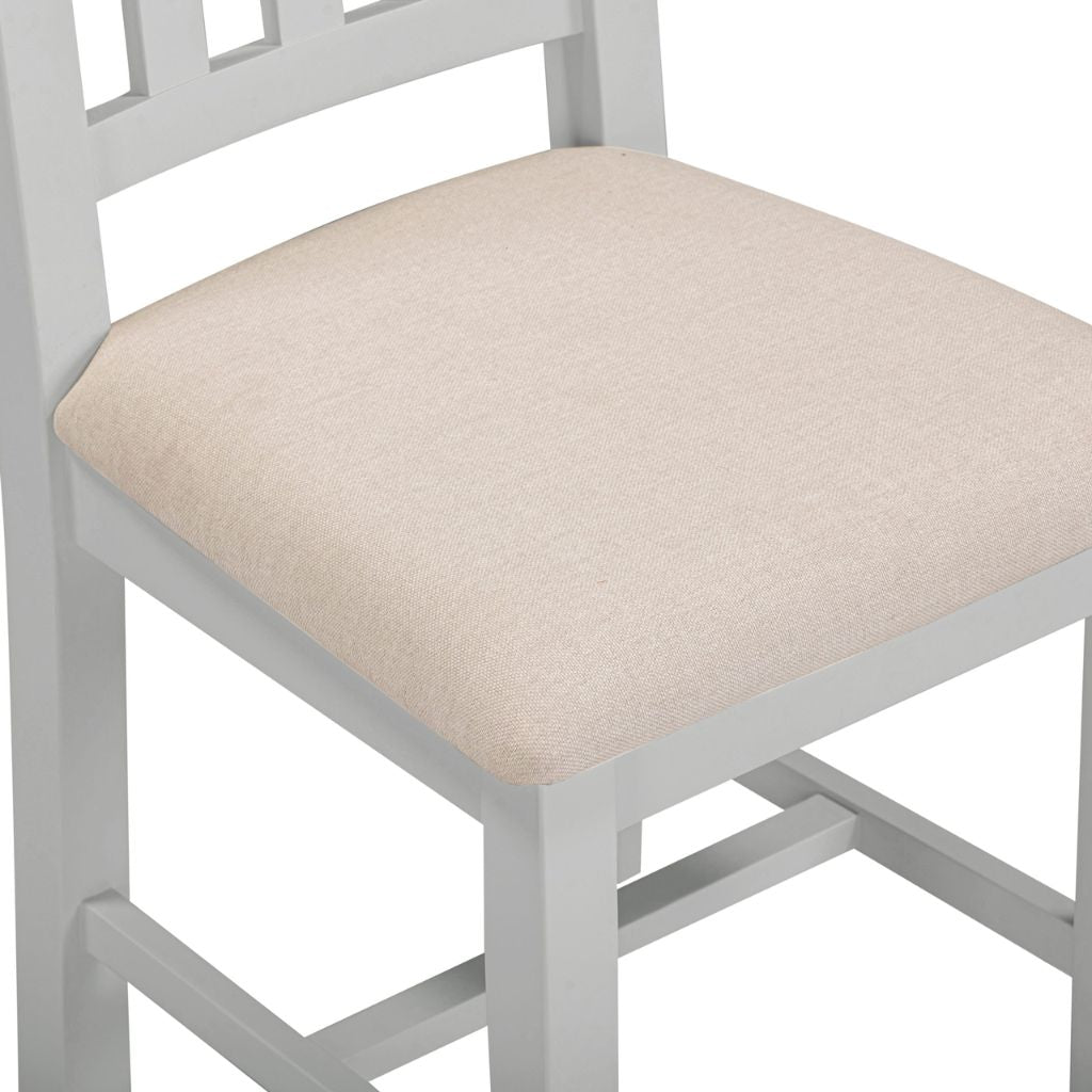 Windsor Pebble Grey Slatted Dining Chairs Seat