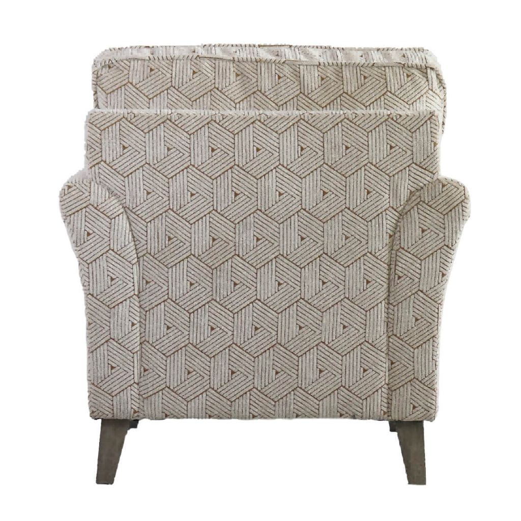 Patterned armchair on a white background
