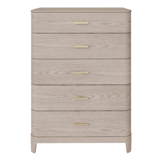 Zahra Cream 5 Drawer Tall Chest