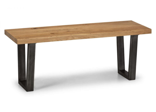 Brooklyn Oak Dining Bench by Julian Bowen