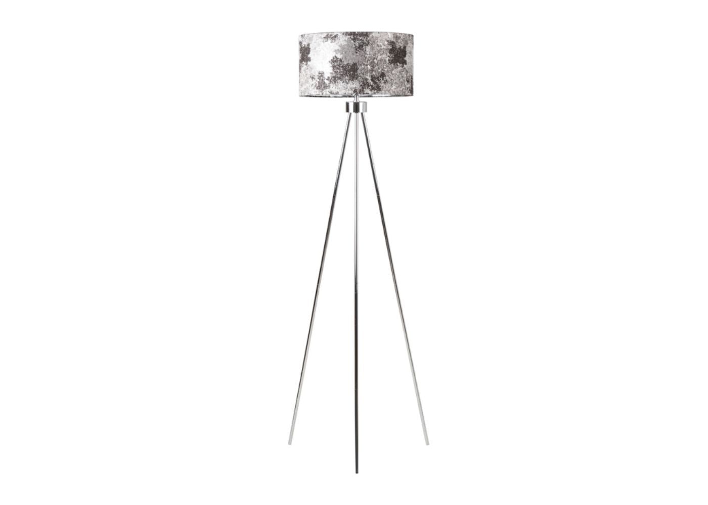 159cm Chrome Tripod Floor Lamp with Black Shade by CIMC