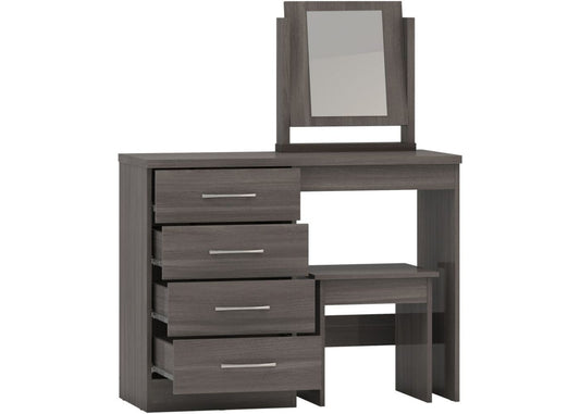 Nevada Black Wood Grain Dressing Table by Wholesale Beds & Furniture