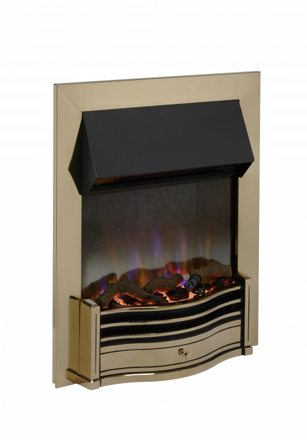 Dumfries Antique Brass Effect Electric Fire by Dimplex 