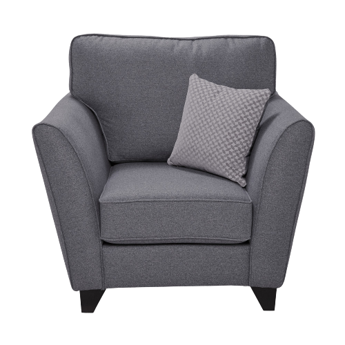 Eclipse Tweed Grey/ Trellis Charcoal Armchair by Red Rose