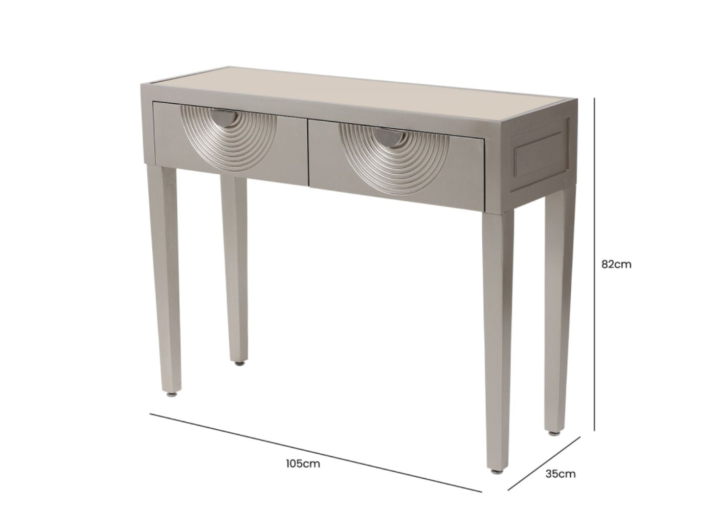 Elon Gold 2-Drawer Console Table by CIMC Dimensions