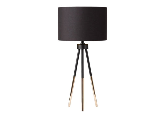 63cm Black and Gold Tripod Table Lamp by CIMC