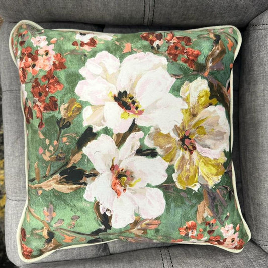 Green Floral Cushion