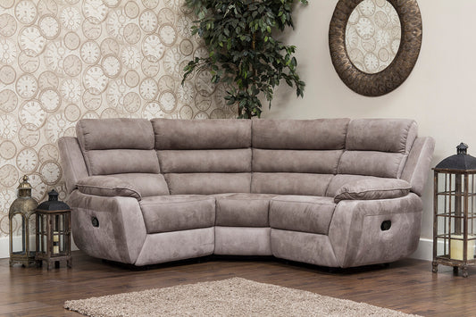 Urban Corner Fabric Sofa Range by Sofahouse in Brown & Grey