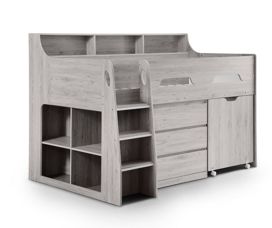 Jupiter Grey Oak Mid-Sleeper by Julian Bowen