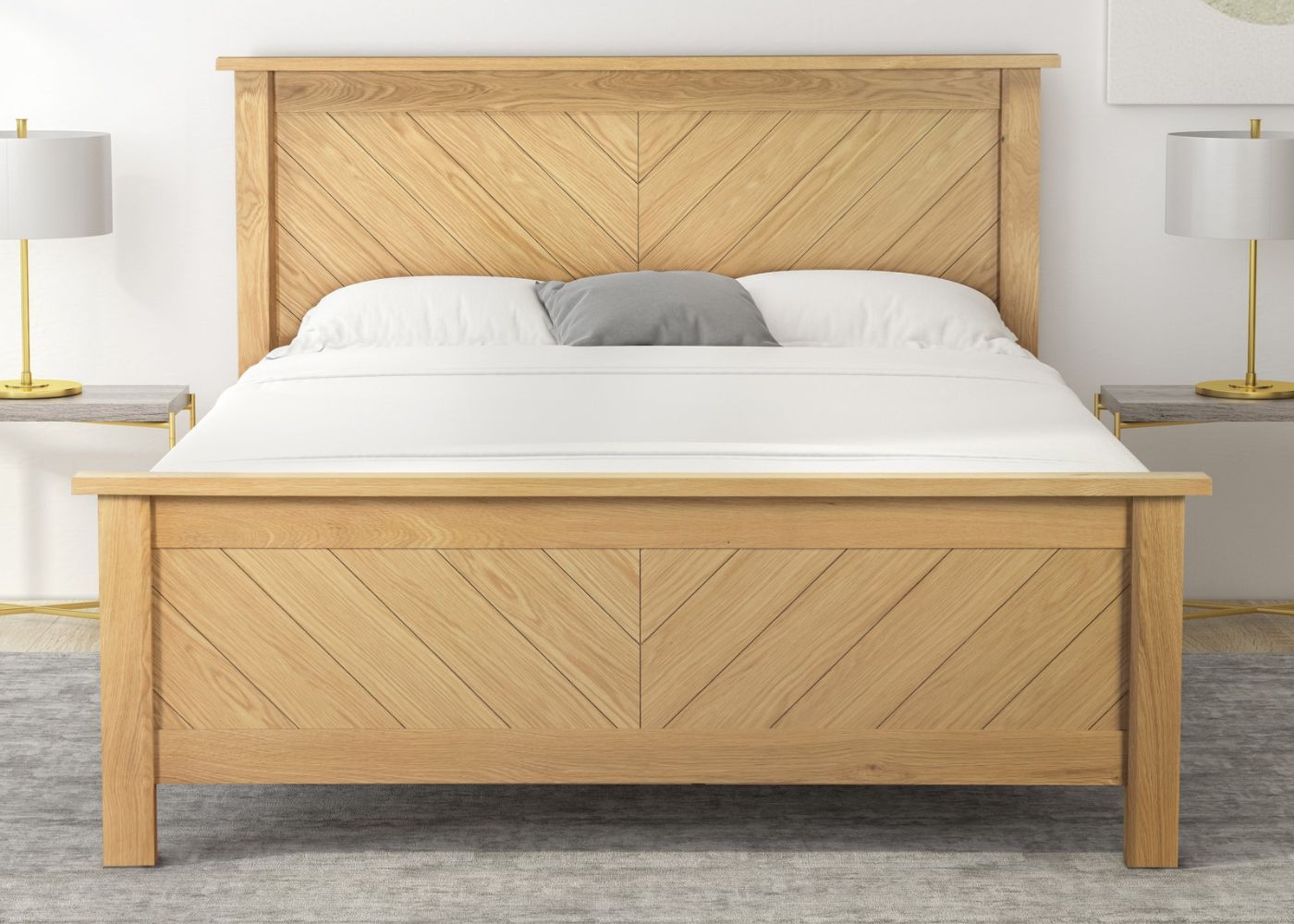 Kenji Oak Bedframe Range by Limelight Room