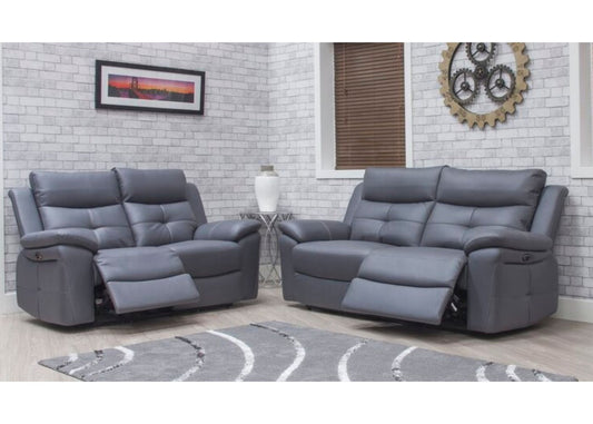 Lugano Electric Reclining Sofa Range in Dolphin Grey by SofaHouse 3+2