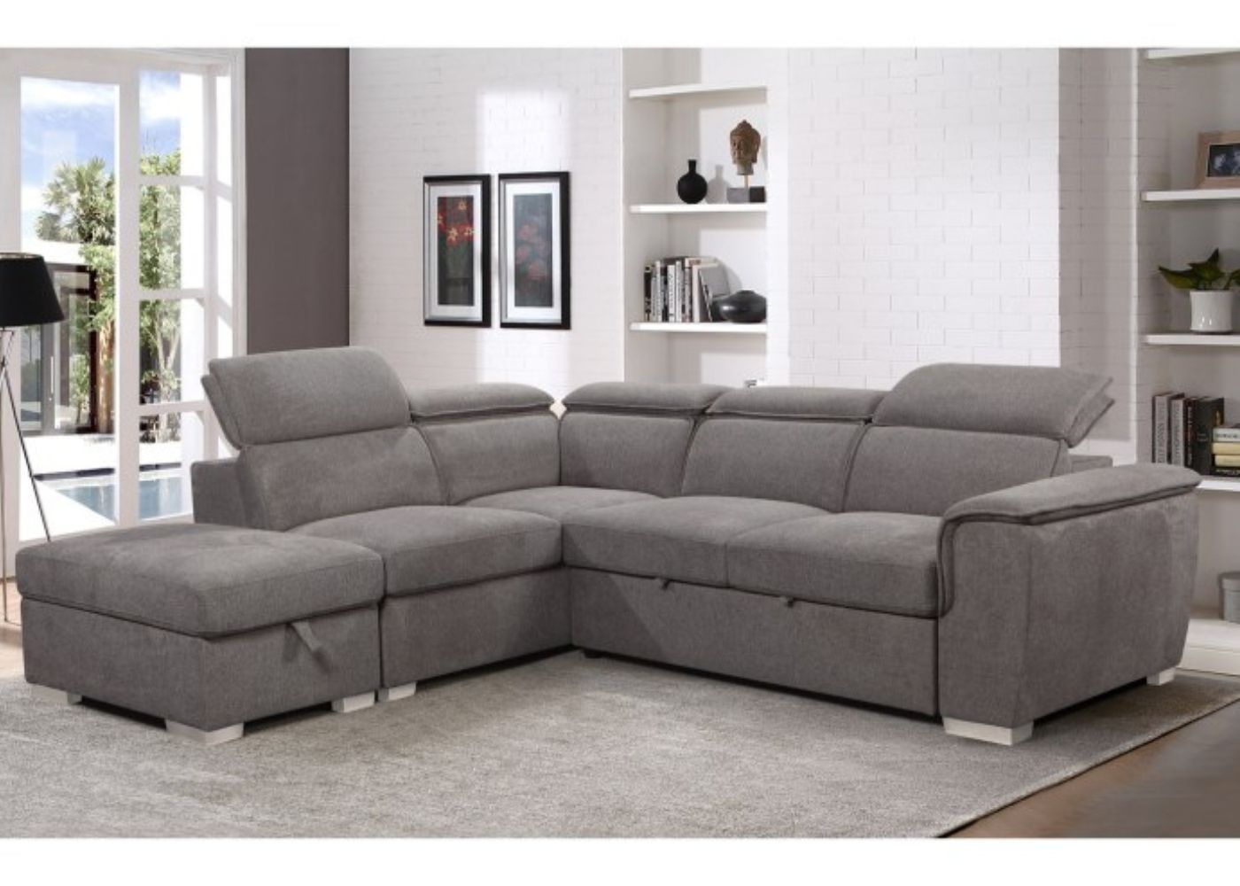 Malta Corner Sofabed LHF Sofa by GIE