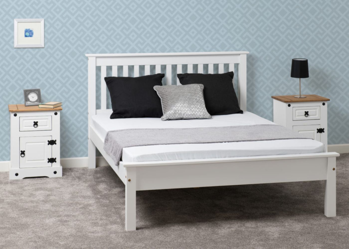 Monaco White Low End Bedframe Range by Wholesale Beds