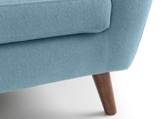 Monza Blue Compact Retro Sofa Range by Julian Bowen