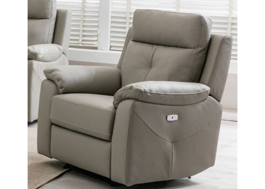 Milano Leather Full Electric Reclining Range in Moon by Annaghmore