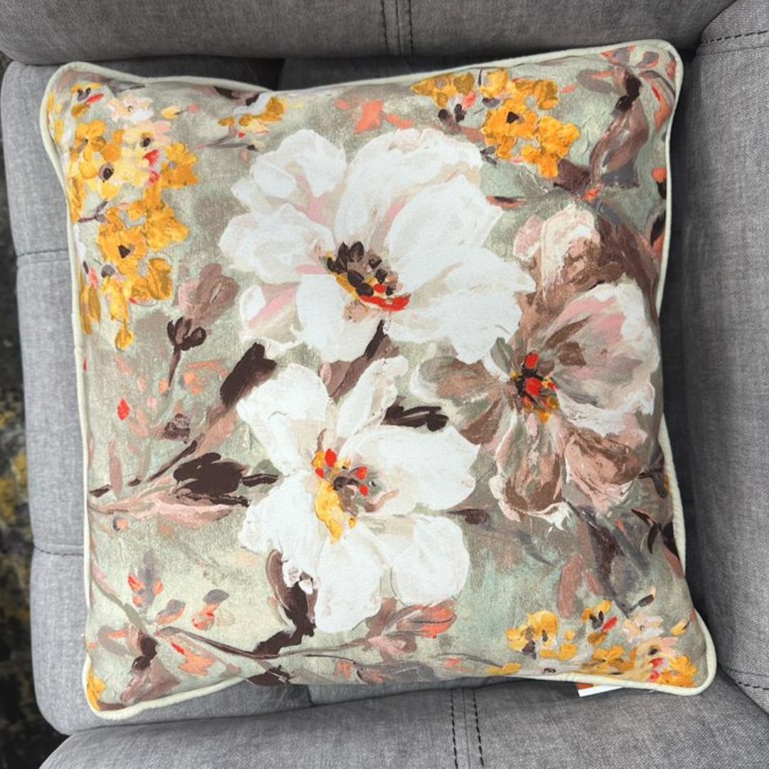 Mustard Floral Cushion