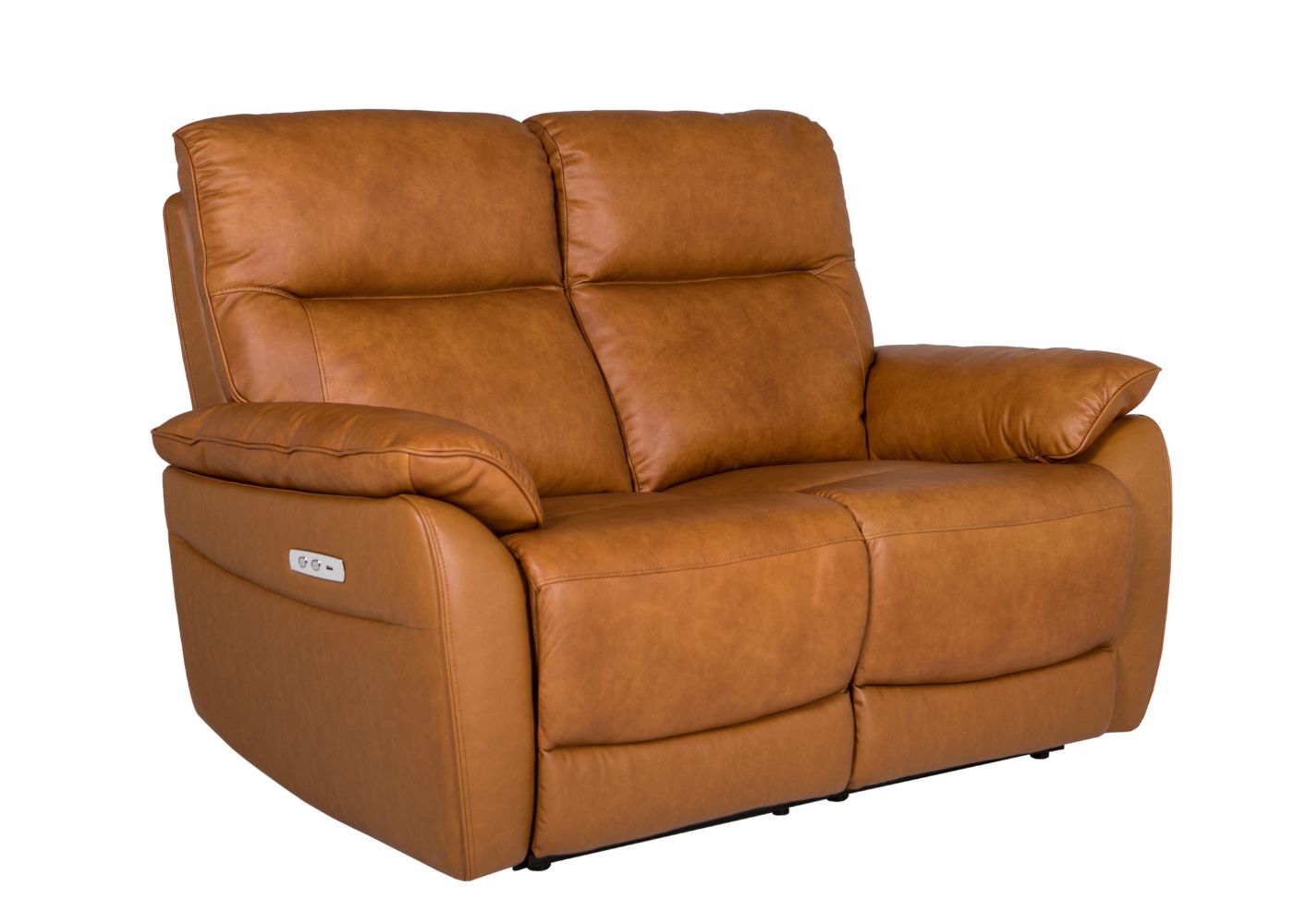 Nerano Electric Reclining Sofa Range in Tan by Vida Living Angle