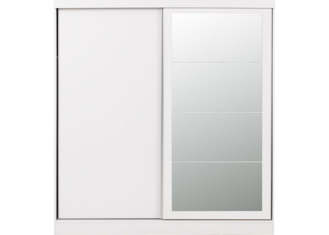 Nevada White Gloss 2-Door Sliding Wardrobe by Wholesale Beds & Furniture Front