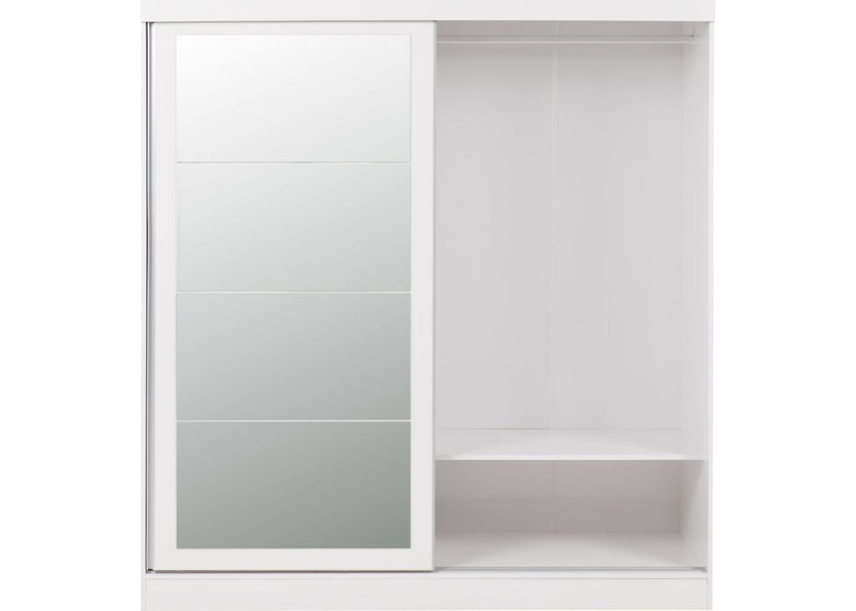 Double Slide Robe Nevada White Gloss 2-Door Sliding Wardrobe