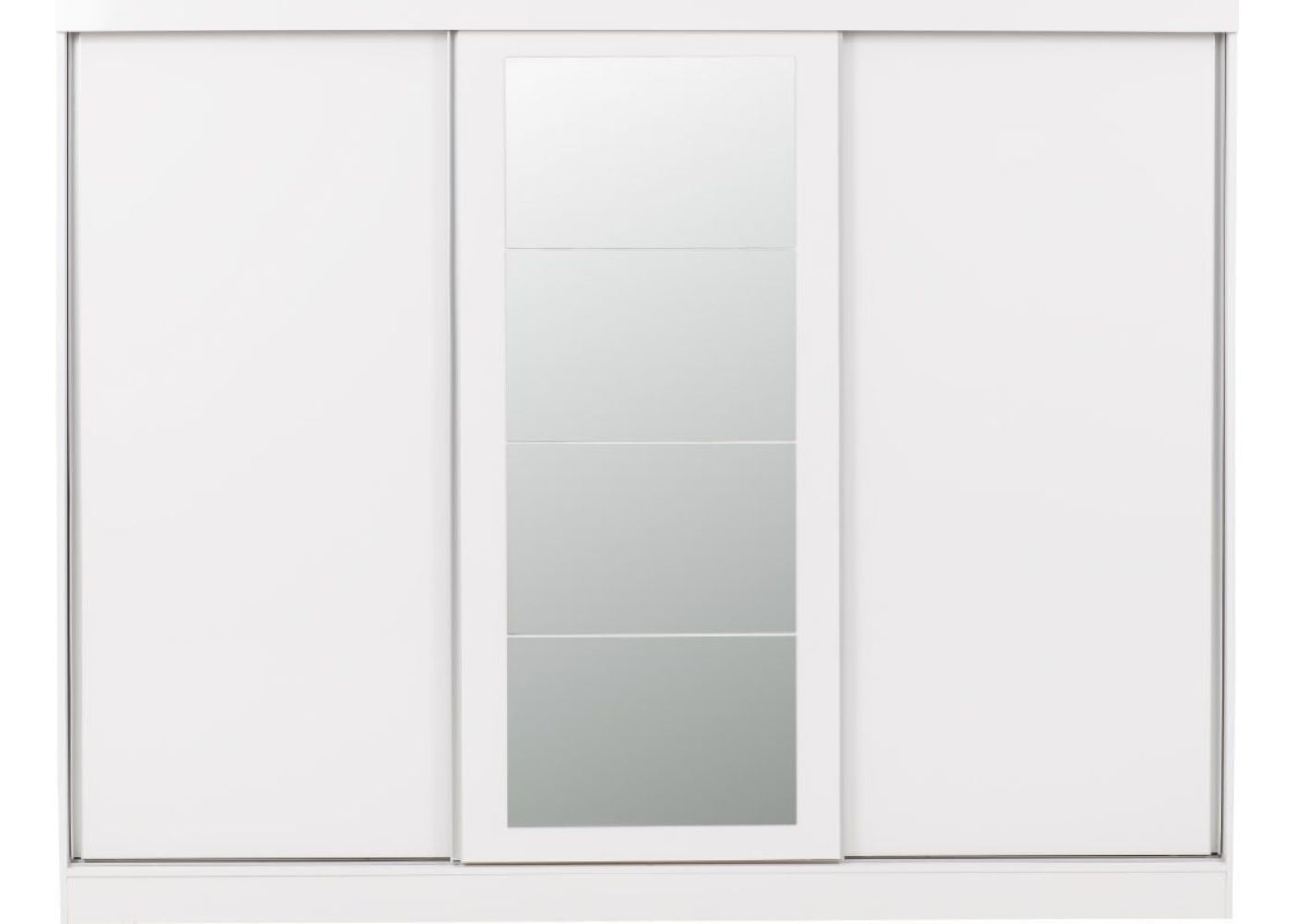 Nevada White Gloss 3-Door Sliding Wardrobe by Wholesale Beds & Furniture Front