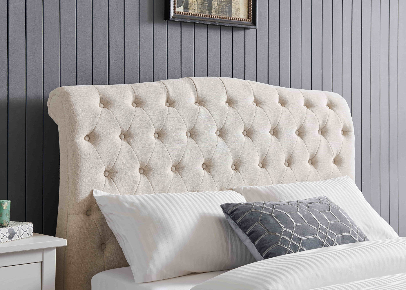 Rosa Natural Bedframe Range by Limelight Headboard