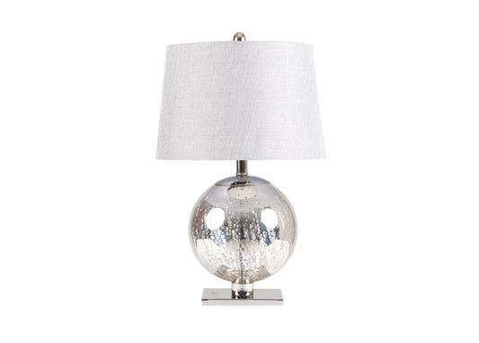 63cm Silver Mercury Glass Table Lamp by CIMC