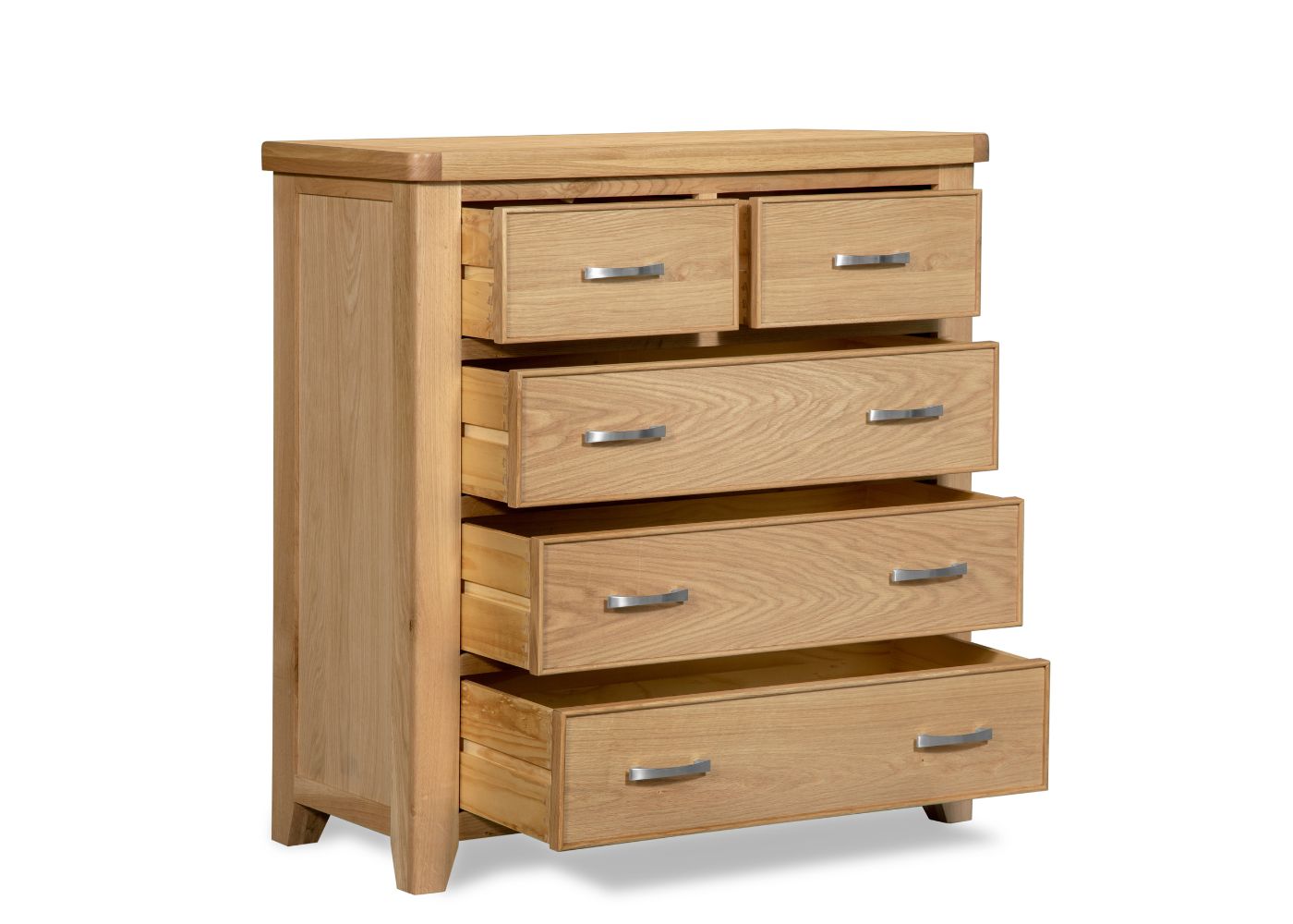 Sligo Oak 2-Over-3 Drawer Chest by Honey B Open