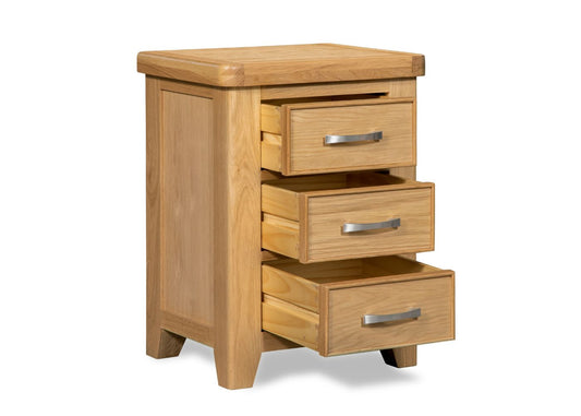 Sligo Oak Bedside Table by Honey B Drawers Open