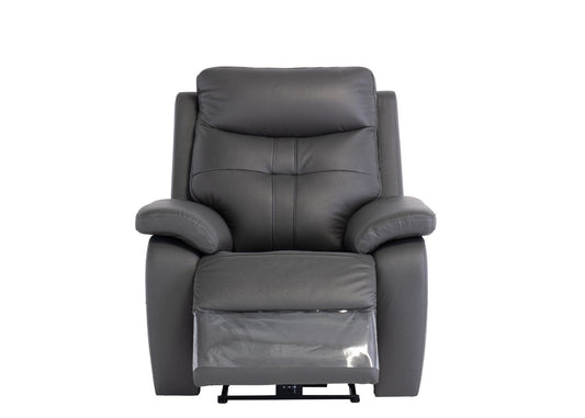 Solero Full Leather Charcoal Electric Reclining Sofa Range