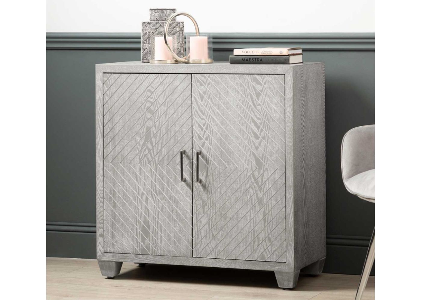 Venus Grey 2-Door Cabinet by CIMC Room