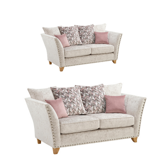 Paris Darwen Nickel 3+2 Sofa Set by Lebus