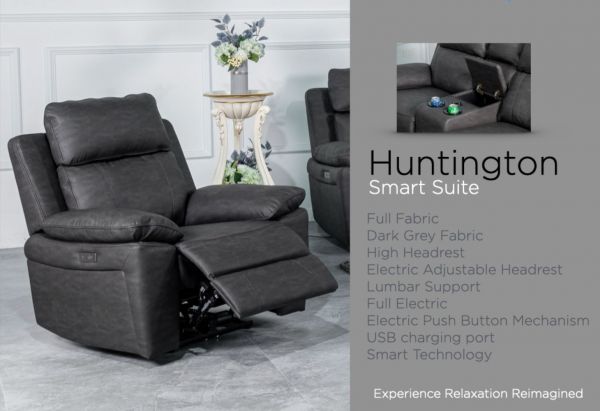 Huntington Electric Reclining Sofa Set Features